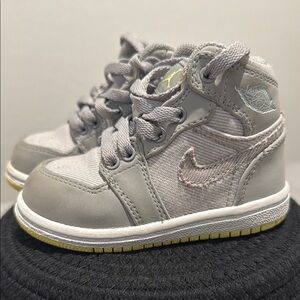 Kids Gray High-Top Sneakers